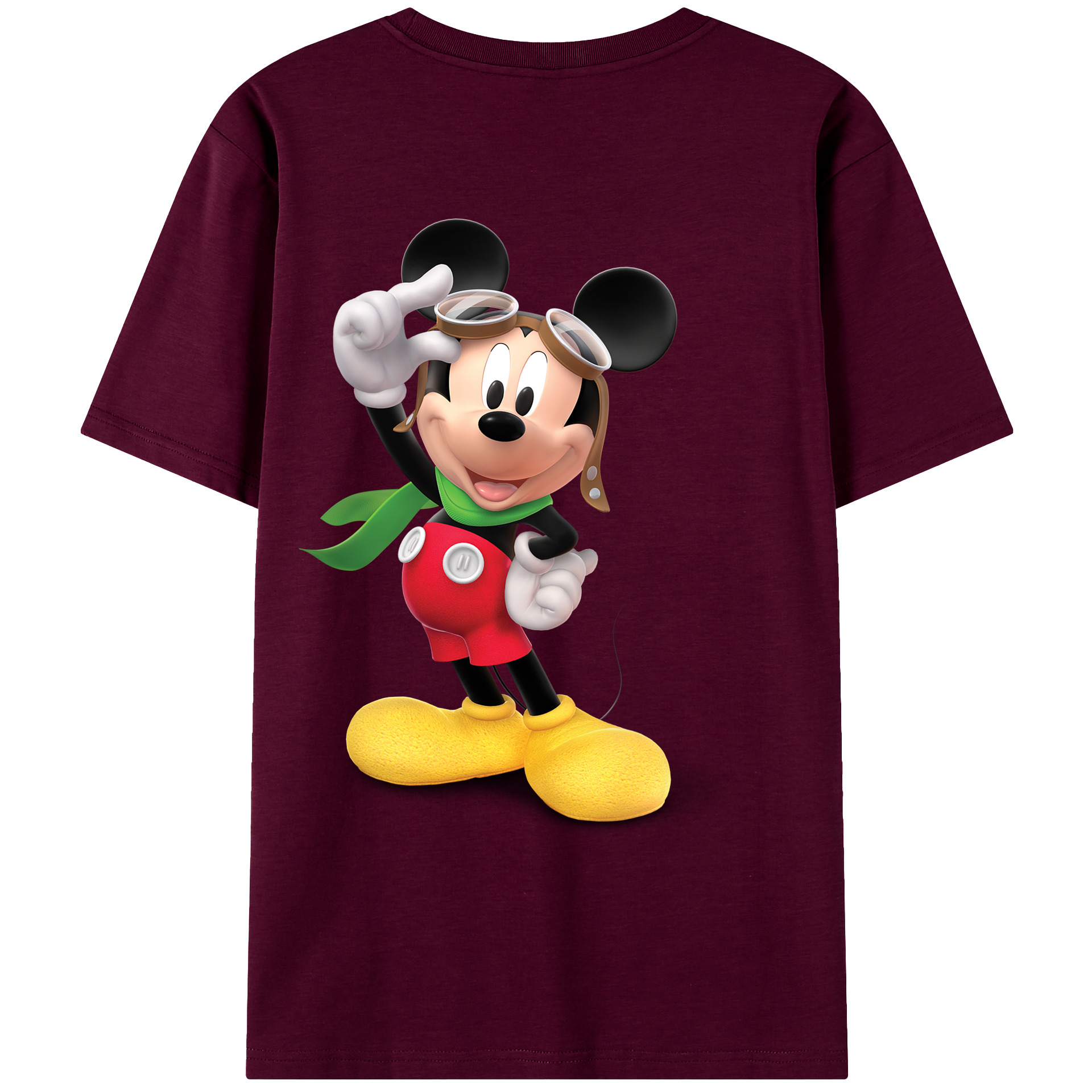 （画像用） ミッキーマウス Mickey Mouse レディース半袖Tシャツ(バックプリント)